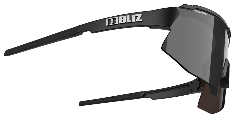 Lunettes de soleil polarisées BLIZ Breeze Monture noire mate Verres polarisés marron avec miroir argenté ZB70020141