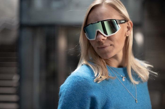 Lunettes de soleil BLIZ Fusion Nano Optics Nordic Light Monture noir mat Begonia Verre multicouche bleu ZB70050633