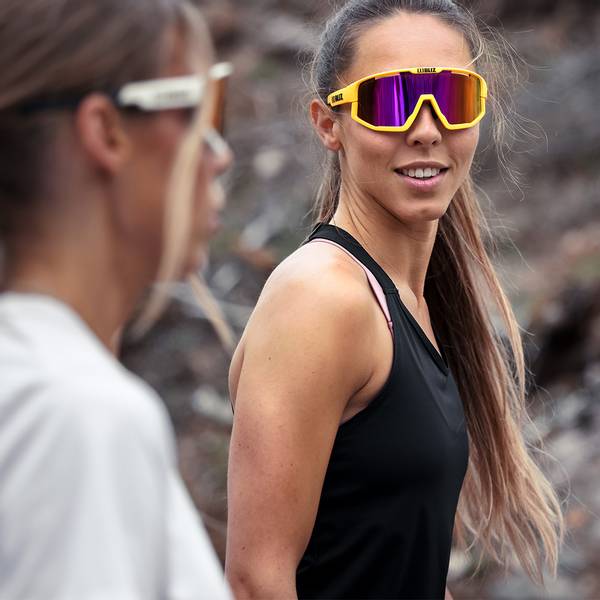 Lunettes de soleil BLIZ Fusion Nano Optics Nordic Light Monture noir mat Begonia Verre multicouche bleu ZB70050633