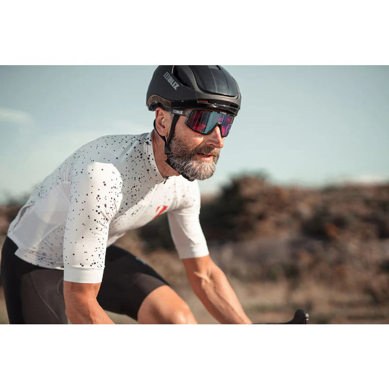 BLIZ Fusion Lunettes de soleil Nano Optics Nordic Light Matt Neon Rose Rose With Violet Blue Mirror ZB70050533