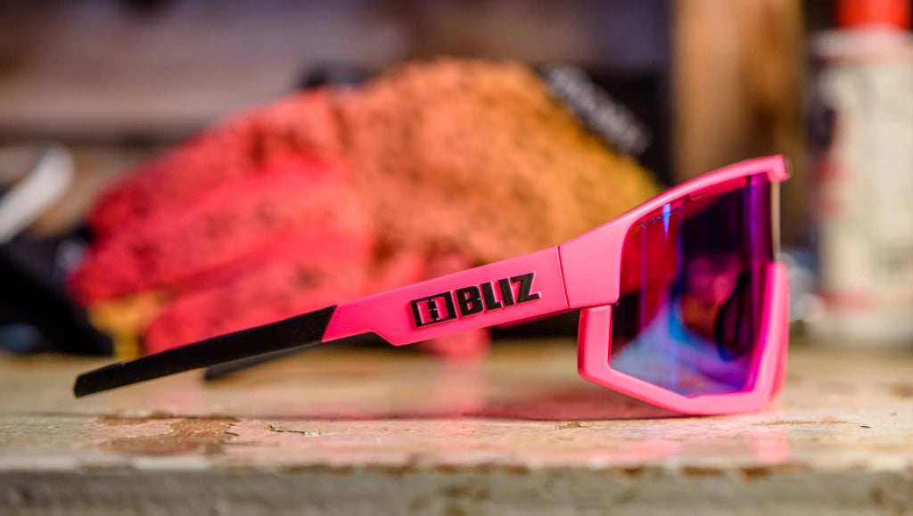 BLIZ Fusion Lunettes de soleil Nano Optics Nordic Light Matt Turquoise Rose With Violet Blue Mirror ZB70050433