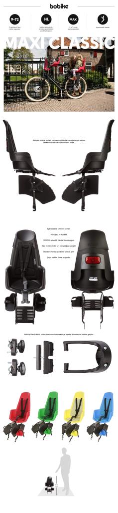 Bobike Rear Child Carrier Maxi Classic