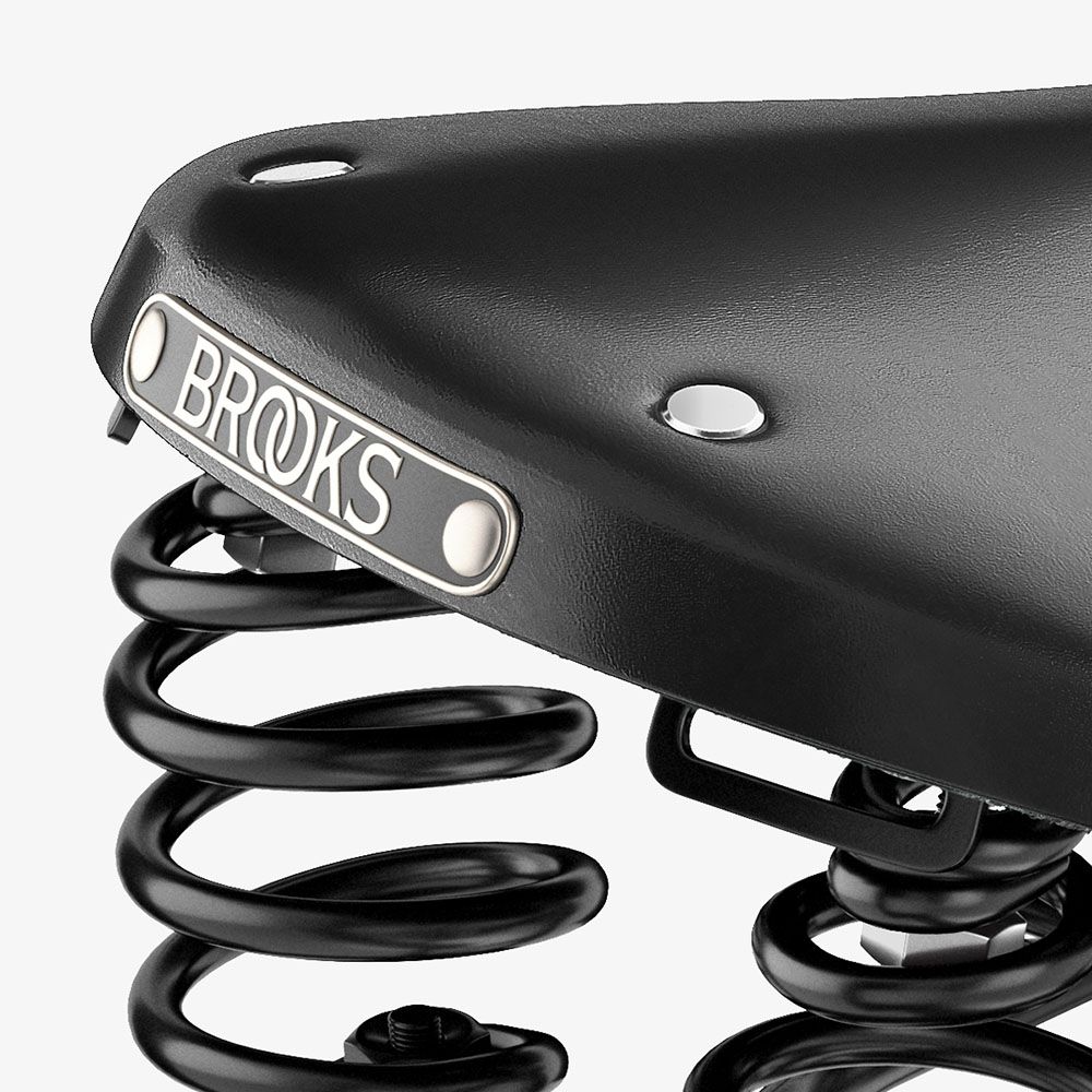 Brooks Flyer Yaylı Deri Bisiklet Selesi 175mm Siyah B396H - Görsel 7