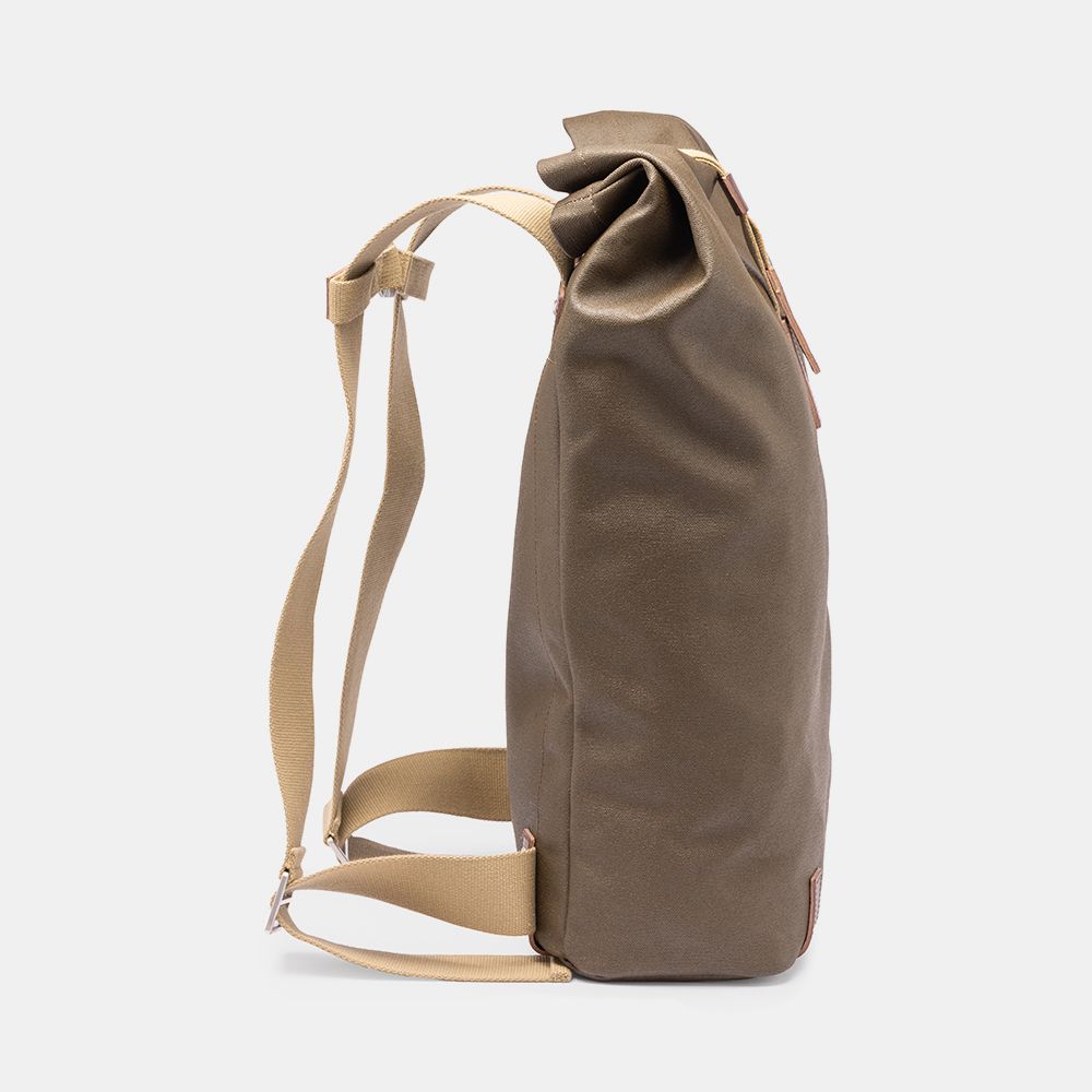 Brooks Pickwick Cotton Canvas Sırt Çantası Moss Kahverengi 26LT - Görsel 10