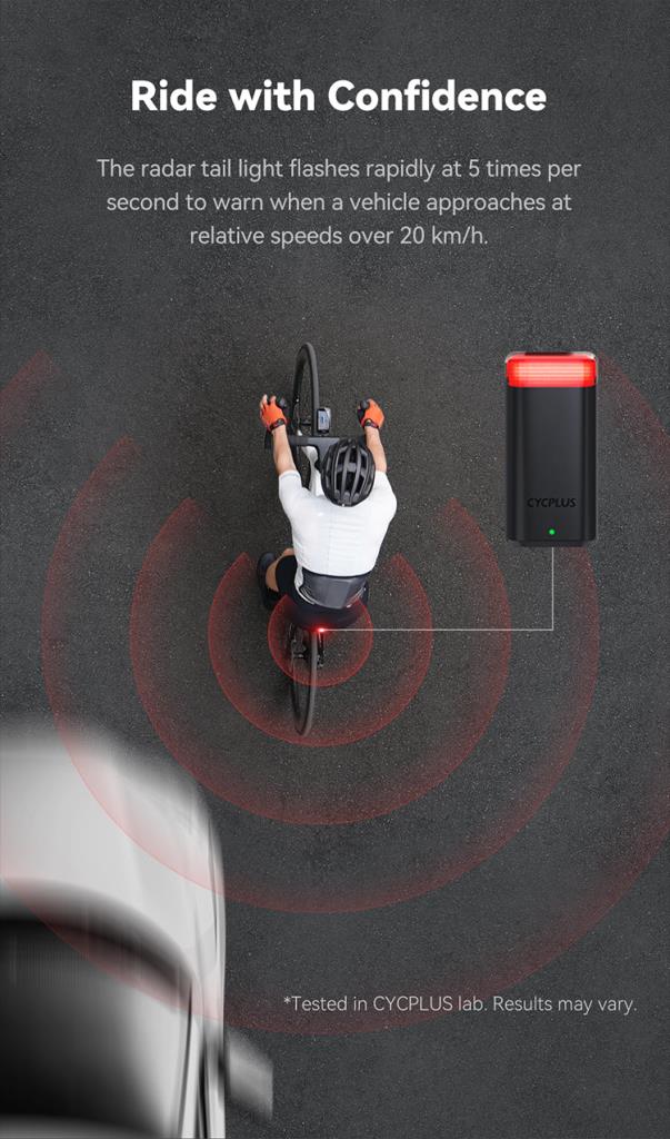 Cycplus L7 Bisiklet Radarı Işıklı RDR-100 - Görsel 25