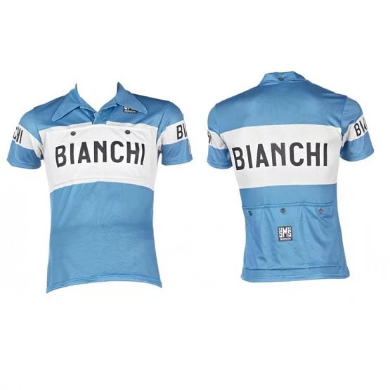 Koleksiyonluk Santini Retro Bianchi Bisiklet Forması PE942PLBIANC - Görsel 8