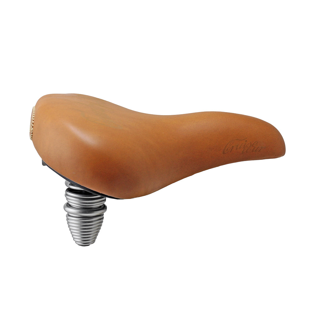 Monte Grappa Country Tour Spring Vintage Bicycle Saddle Brown 22.5x25.5cm SLE-328