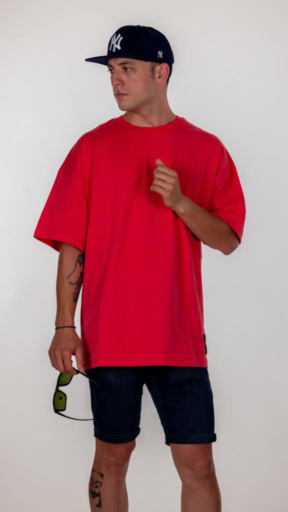 Nar Çiçeği Pyke Oversize Tişört - Görsel 8