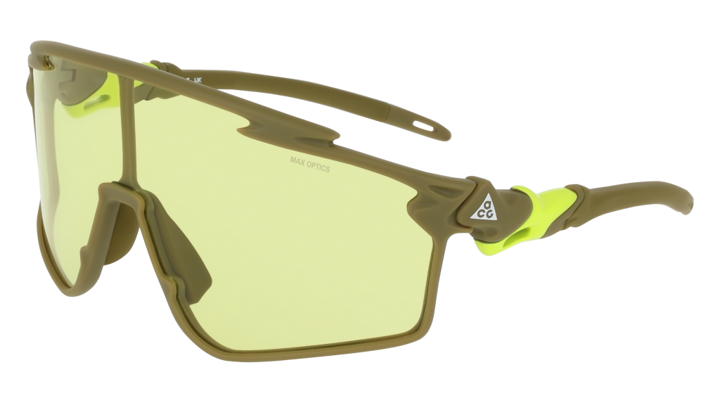 Nike ACG Vista Vert E Occhiali da Sole IQ9349X-368 Low Light Volt Matte Olive Flak Faible Tension De Lumiere