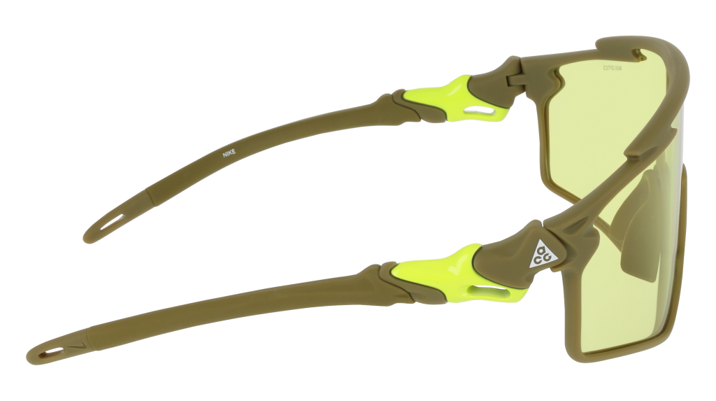 Nike ACG Vista Vert E Occhiali da Sole IQ9349X-368 Low Light Volt Matte Olive Flak Faible Tension De Lumiere