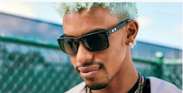 Oakley Holbrook Polarized Sunglasses Matte Black Camo Prizm Deep Water Polarized