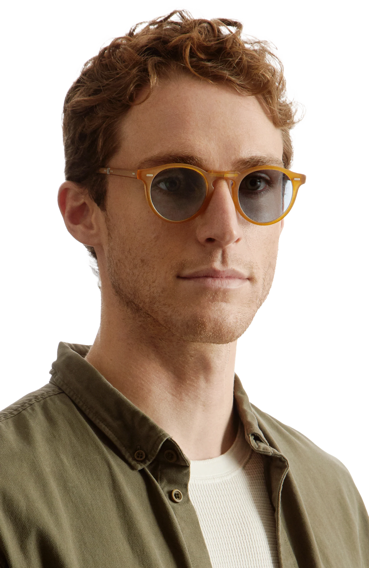 Oliver Peoples Gregory Peck Sun Özel Seri Güneş Gözlüğü OV5217S1485W4 Buff/Dark Tortoise Brown Gold Mirror MG 50 Ekartman