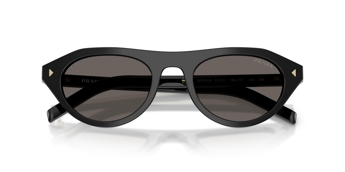 Prada PR B15S Kadın Güneş Gözlüğü 16K731 Black Dark Grey 51 Ekartman - Görsel 5