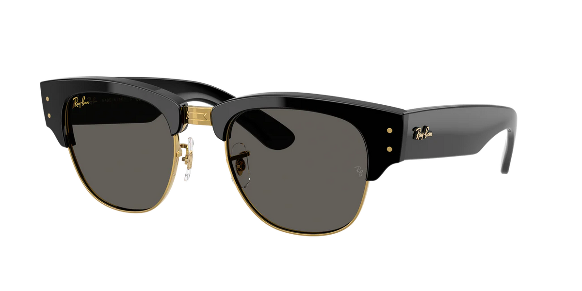 Ray-Ban Mega ClubMaster ASAP Rocky Özel Koleksiyon Güneş Gözlüğü 0RB0316S Black On Gold Dark Grey 53 Ekartman 6826J5
