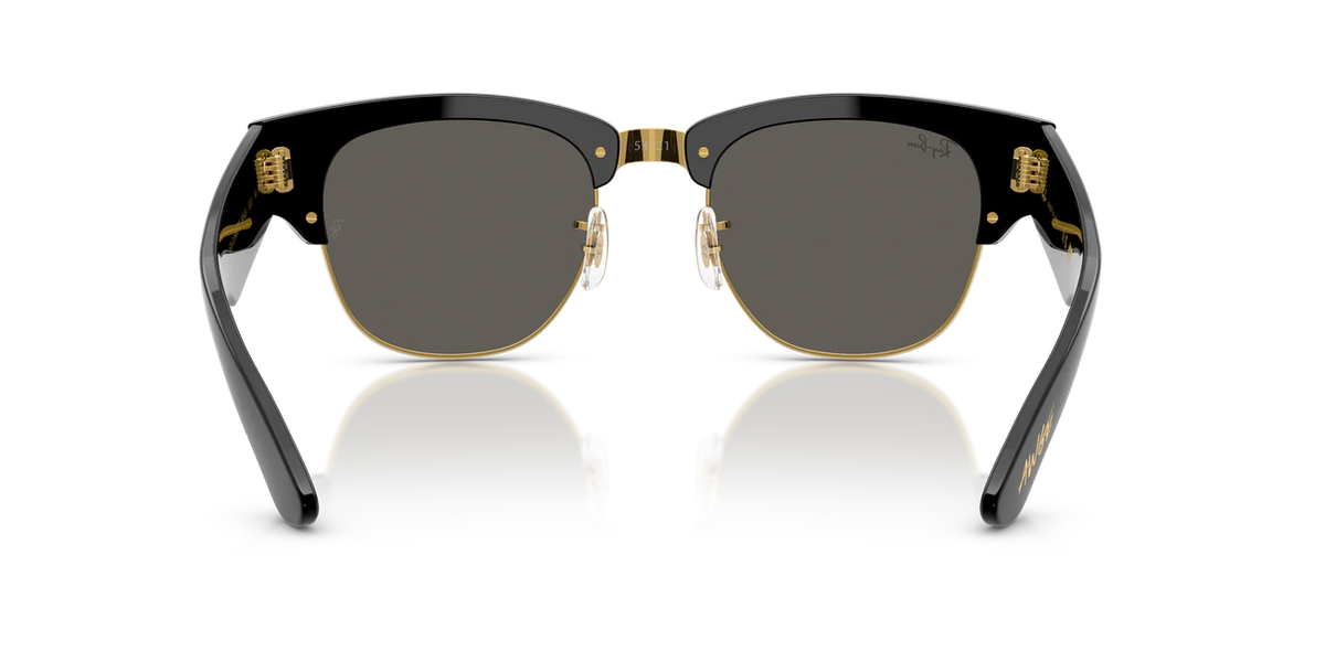 Ray-Ban Mega ClubMaster ASAP Rocky Özel Koleksiyon Güneş Gözlüğü 0RB0316S Black On Gold Dark Grey 53 Ekartman 6826J5