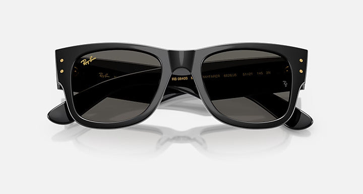 Ray-Ban Mega Wayfarer ASAP Rocky Özel Koleksiyon Güneş Gözlüğü 0RB0840S Black Dark Gray 51 Ekartman 6826J5 - Görsel 4
