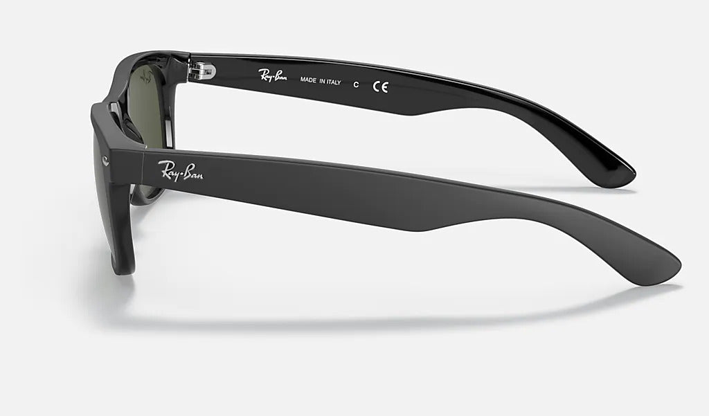 Ray-Ban New Wayfarer 0RB2132 646231 Güneş Gözlüğü 58 Ekartman Rubber Black On Black G-15 Green