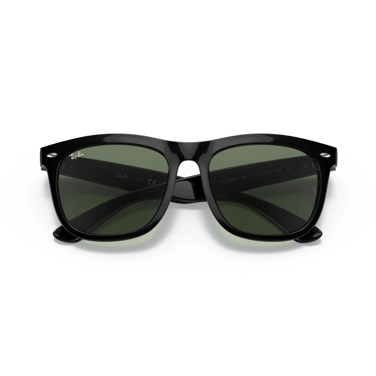 Lunettes de soleil Ray-Ban RB4260D 601/71 57 Monture Noire Verre Vert Foncé