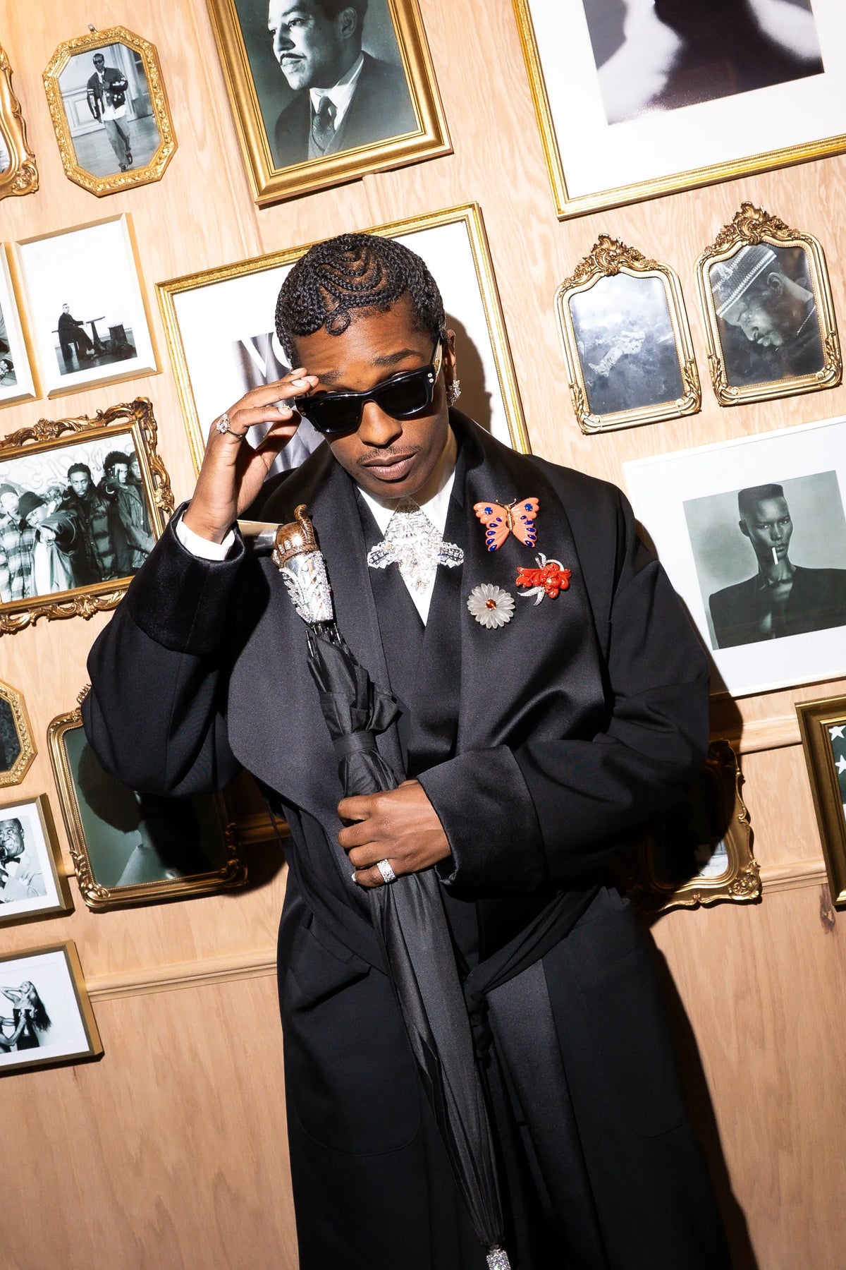 Ray-Ban Wayfarer Puffer A$AP ROCKY Özel Seri Güneş Gözlüğü RB4940 686487 Black With Strass Dark Grey 47 Ekartman