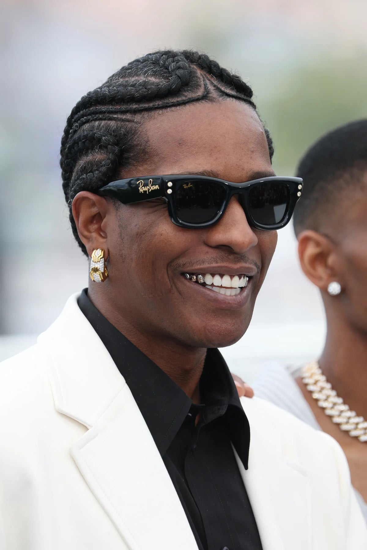 Ray-Ban Wayfarer Puffer A$AP ROCKY Özel Seri Güneş Gözlüğü RB4940 686487 Black With Strass Dark Grey 47 Ekartman