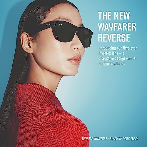 Ray-Ban Wayfarer Reverse Sunglasses RBR0502S 667772 Black Light Blue 50 Size