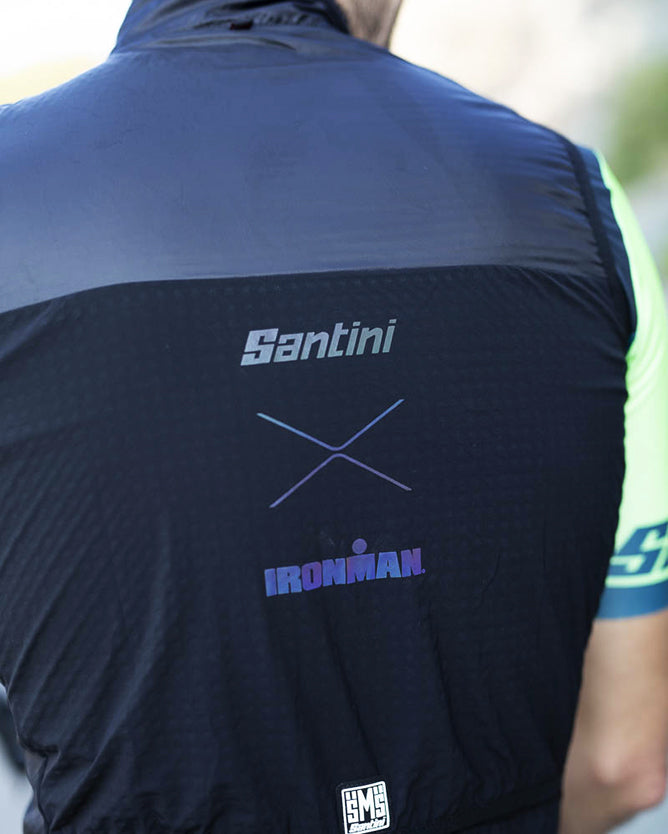 Santini Ironman VIS Wind Vest Erkek Rüzgarlık Yelek 9I54575VISGENI - Görsel 6