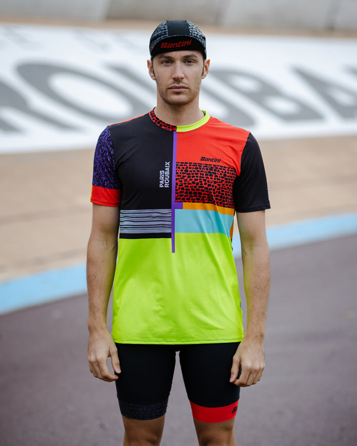 Santini PARIS ROUBAIX FORGER DES HEROES Men's Technical Sports T-Shirt RE499GLL22PRFDH
