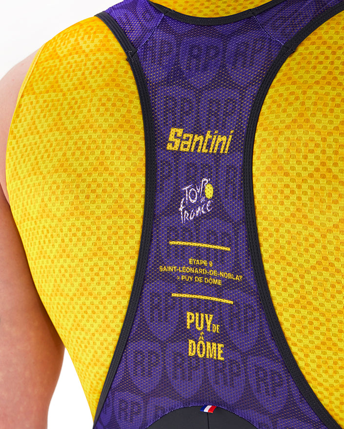 Santini PUY DE DOME Tour De France Özel Seri Unisex Askılı Bisiklet Taytı RE1075FBPDD3TDF - Görsel 6