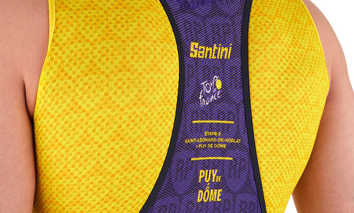 Santini PUY DE DOME Tour De France Özel Seri Unisex Askılı Bisiklet Taytı RE1075FBPDD3TDF - Görsel 9