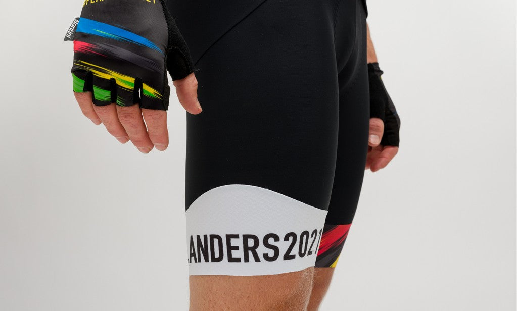 Santini UCI FLANDERS 2021 Özel Seri Erkek Askılı Bisiklet Taytı EC1075GITSPLA - Görsel 5