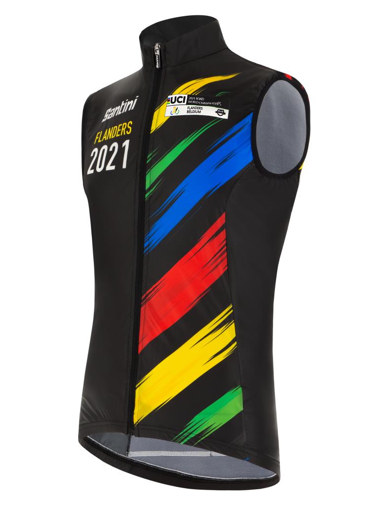 Santini UCI FLANDERS 2021 Unisex Rüzgarlık Yelek EC54575SPLA