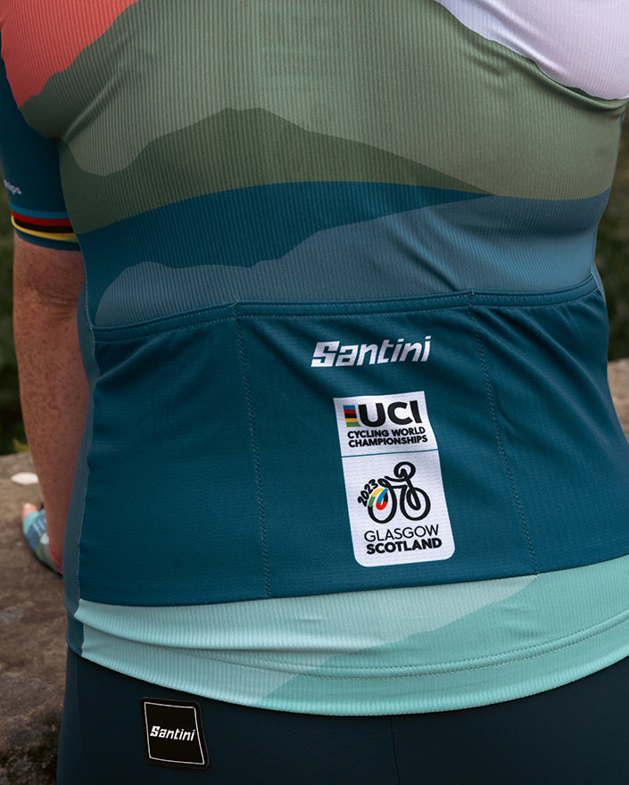 Santini UCI World Championship CloudScape Özel Seri Unisex Bisiklet Forması RE94075CCLOUD3WCG