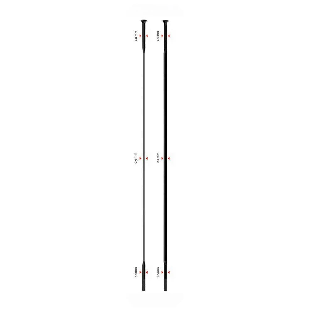 Sapim CX Ray SP Jant Teli Straight Pull Düz Başlı 276mm Siyah - Görsel 12