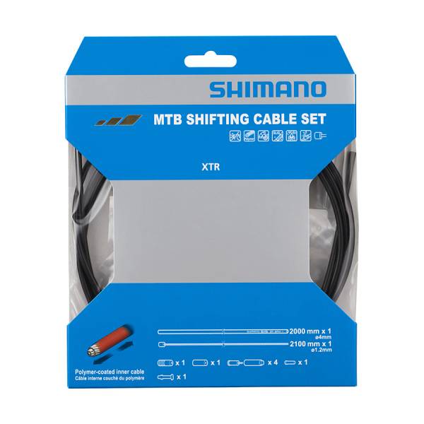 Shimano XTR Polymer Kaplamalı Vites Kablo Seti Siyah Y01V98112