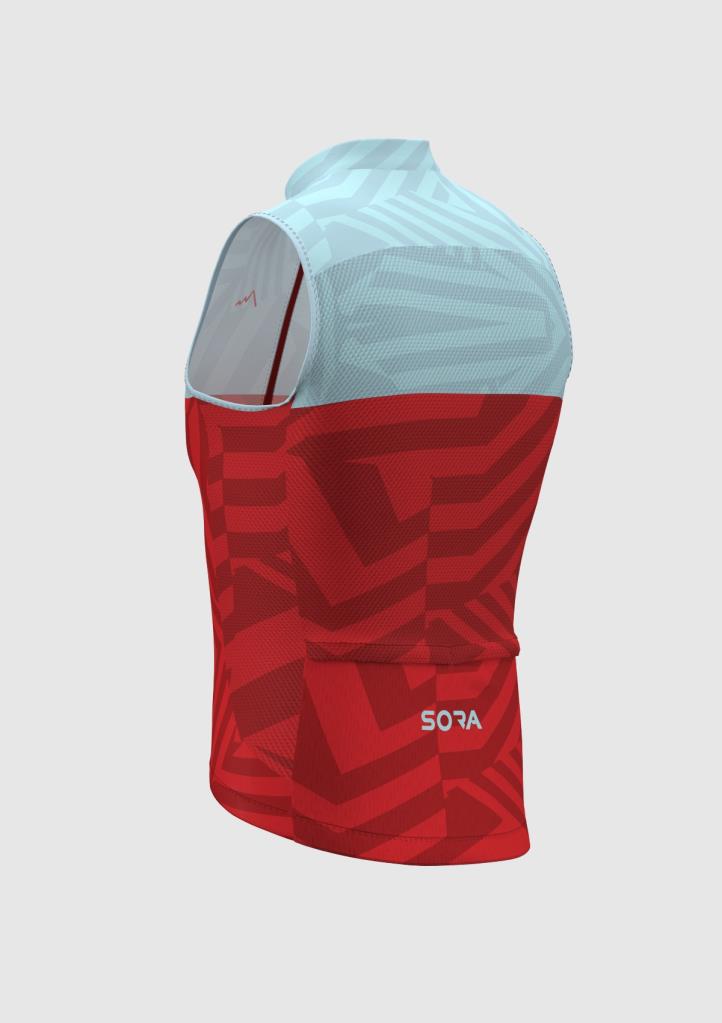 Gilet de cyclisme ultraléger Sora Buz-Kırmızı