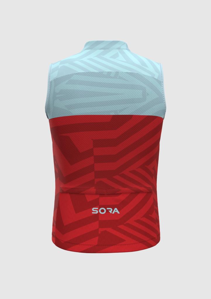 Gilet de cyclisme ultraléger Sora Buz-Kırmızı