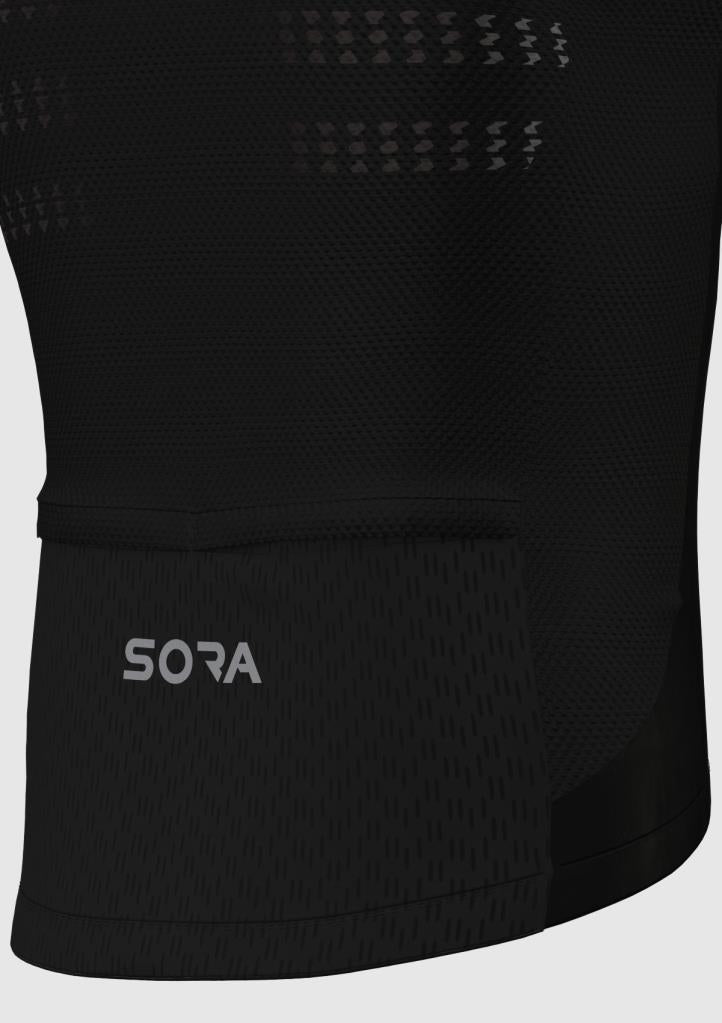 Gilet de cyclisme ultraléger noir Sora