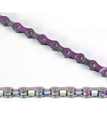 TEC CT-8 7-8 Vites Uyumlu Zincir Galaxy Blue Rainbow 1/2''x3/32'' 116 Link KMCCT8BLUE - Görsel 2