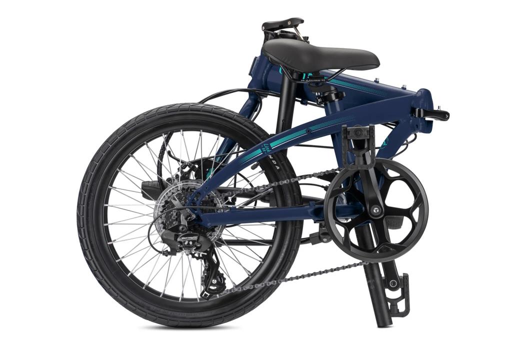 Tern Link B8 Folding Bicycle Mechanical Disc Brake Midnight Blue Beetle Blue 2023 Model