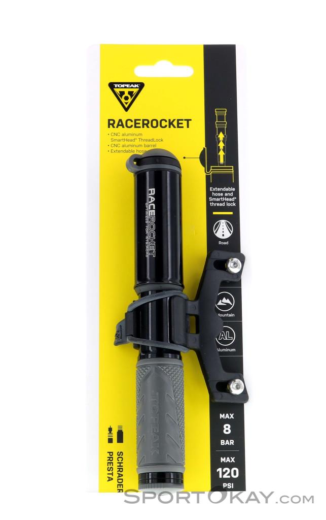 Topeak RaceRocket Bisiklet El Pompası 120 Psi Siyah TRR-2B