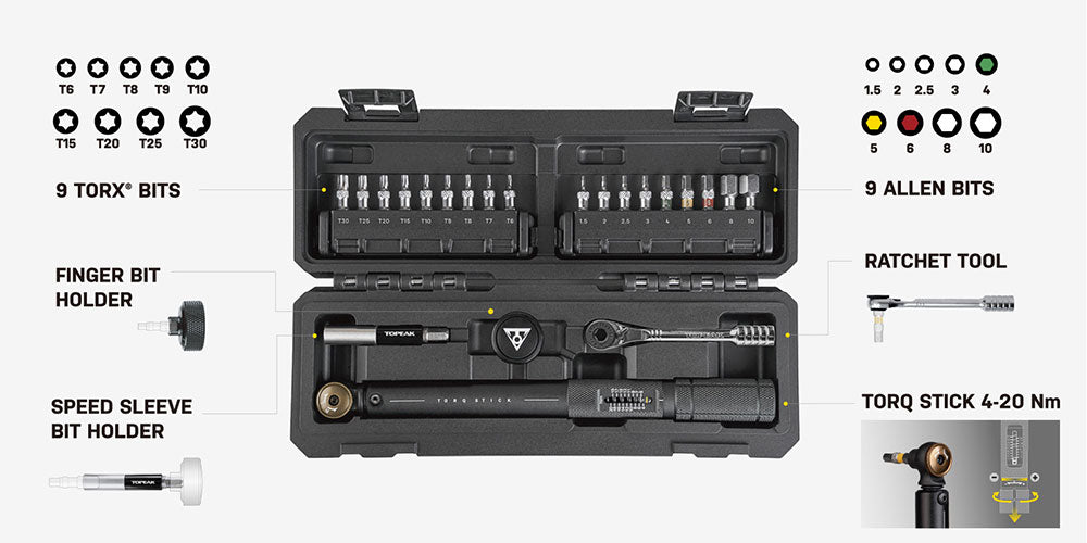Topeak Torq Stick Pro Tork Aleti 4-20Nm 18 Uç TT2601