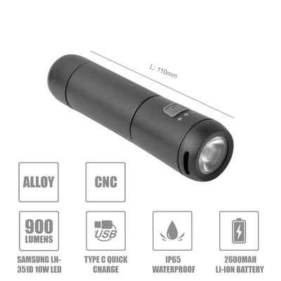 Asistan Parla F900 Usb Şarjlı Ön Far 900 Lümen