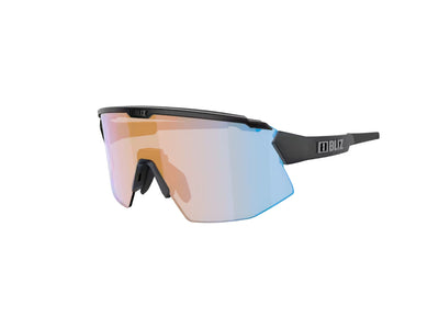 Lunettes de soleil BLIZ Breeze Nano Optics Nordic Light Monture noir mat Corail avec verres bleus multiples ZB70020241