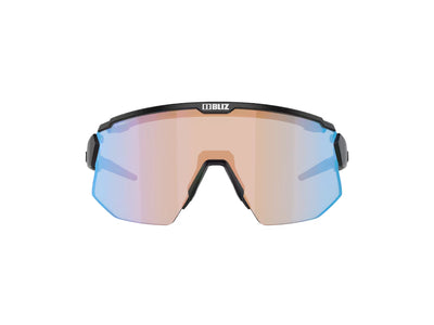 Lunettes de soleil BLIZ Breeze Nano Optics Nordic Light Monture noir mat Corail avec verres bleus multiples ZB70020241
