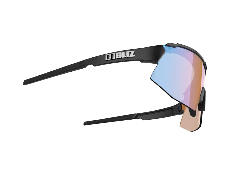 Lunettes de soleil BLIZ Breeze Nano Optics Nordic Light Monture noir mat Corail avec verres bleus multiples ZB70020241