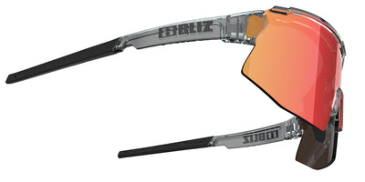 BLIZ Breeze Lunettes de soleil Monture transparent gris foncé Verres marron avec multi-couches rouges ZB70020641