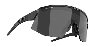 Lunettes de soleil polarisées BLIZ Breeze Monture noire mate Verres polarisés marron avec miroir argenté ZB70020141