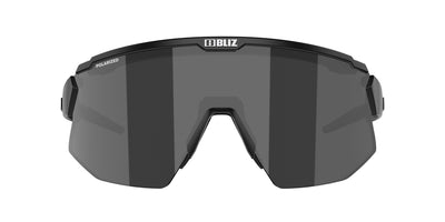 Lunettes de soleil polarisées BLIZ Breeze Monture noire mate Verres polarisés marron avec miroir argenté ZB70020141