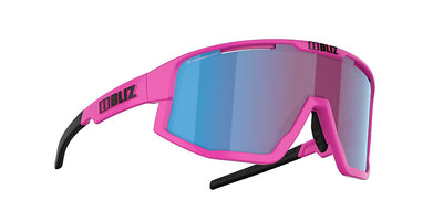 BLIZ Fusion Lunettes de soleil Nano Optics Nordic Light Matt Neon Rose Rose With Violet Blue Mirror ZB70050533