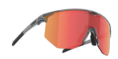 Lunettes de soleil BLIZ Hero Monture gris foncé transparent Verre marron avec multicouche rouge ZB70100642